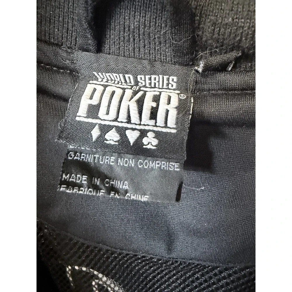 Men's WSOP World Series of Poker 3XL Embroidered Zippered Jacket Black 2013